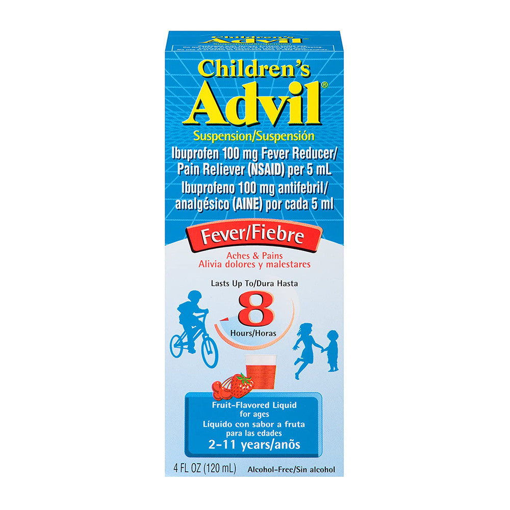 Advil Childrens Suspension Fruit Flavored Fever, Pain Reliever Liquid - 4 Oz